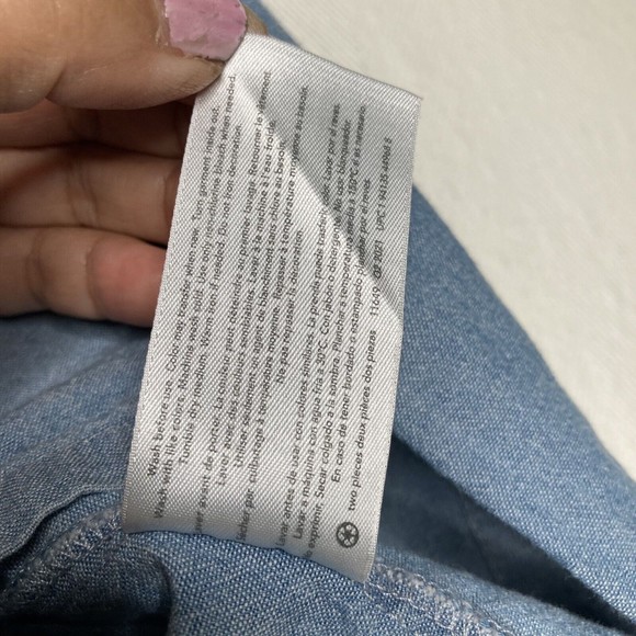 Carters Blue Chambray Shirt Dress Size 4 - Picture 9 of 10